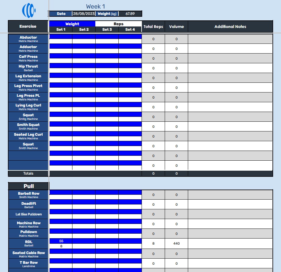 Training Log